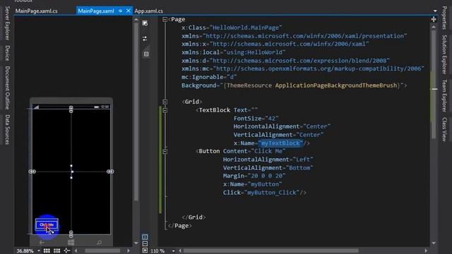 How to put a button in your Windows phone app смотреть онлайн