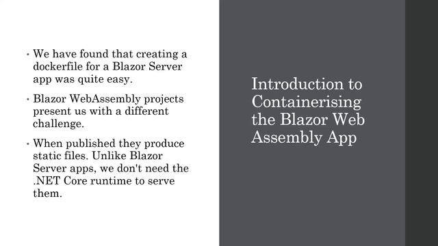 Introduction to ASP.NET Core Blazor Web Assembly Containerisation - Part6 смотреть онлайн