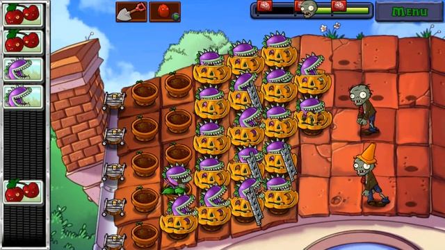 Plants vs. Zombies - Level 5 - Roof - Adventure 2 - Android Gameplay смотреть онлайн