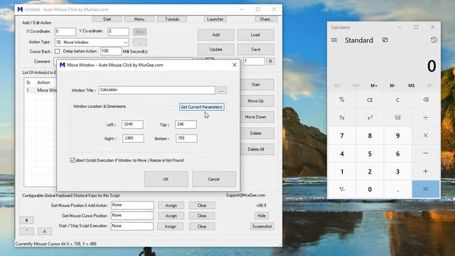 Move and Resize Application Window with Script смотреть онлайн