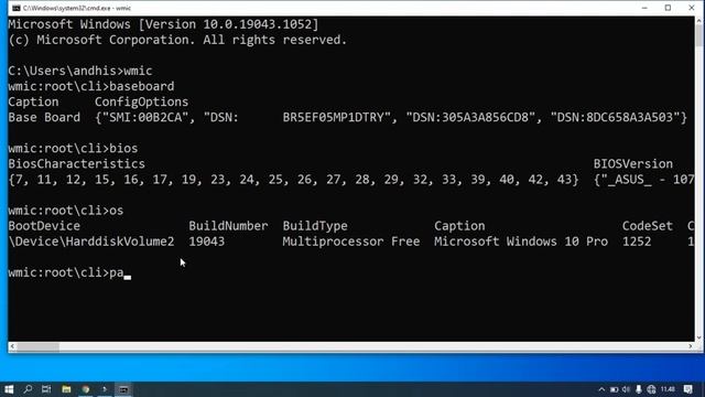 WMIC Command For Windows 10 | Wmic Command Line | Wmic Command Line Arguments смотреть онлайн