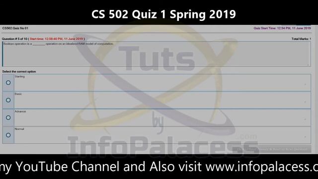 Trick: CS502 Quiz 1 Spring 2019 Get 100% Marks live Activity смотреть онлайн