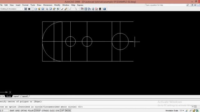 2D Drawing in AutoCAD #exercise04 #lesson25 смотреть онлайн