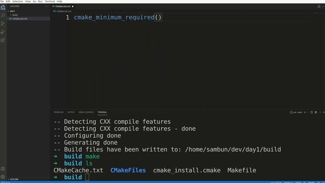 CMake: C++ Hello World смотреть онлайн