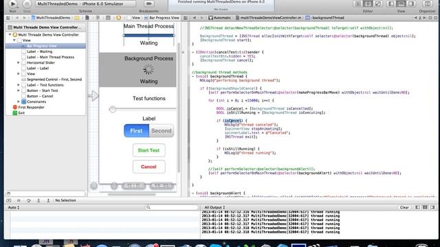 Multi Threading in IOS with NSThread - Part 2 смотреть онлайн