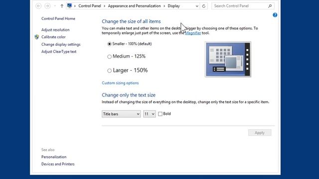 Windows 8.0 Professional - Change the Text Size for Specific Items смотреть онлайн