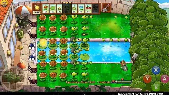 supervivencia: Piscina (difícil) part 1 PVZ Xbox android смотреть онлайн