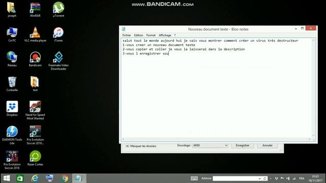Comment créer un virus trés destructeur pour pc ! ! ! смотреть онлайн