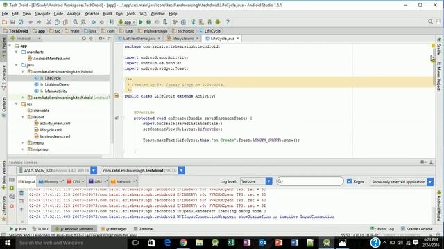 Lesson 21 Android Studio Setup Life Cycle Activity Class смотреть онлайн