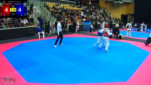 513 Nelly Eriksson, Wermdo TKD vs Hanna Bjorklund, Kang Jae Taekwondo 9 7 смотреть онлайн