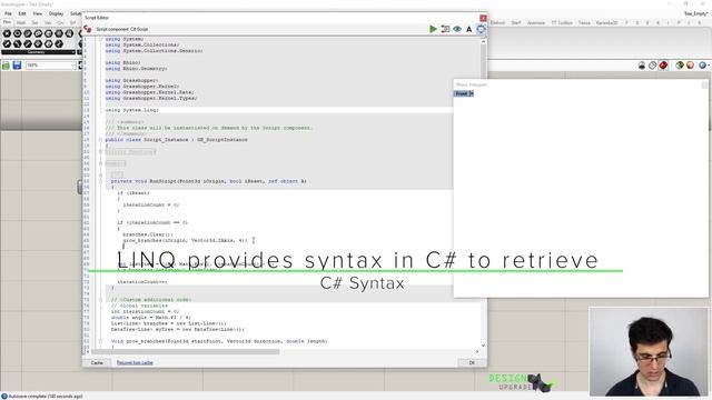 C# Scripting in Grasshopper - Basic Recurrent Tree 4/5 смотреть онлайн