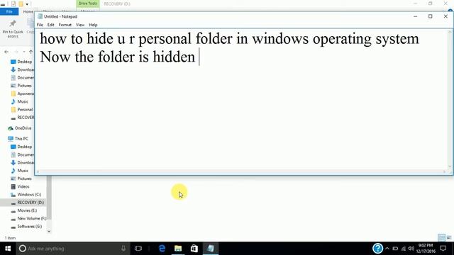 How to hide your folders files in windows operating system. Applicable on all windows versions смотреть онлайн