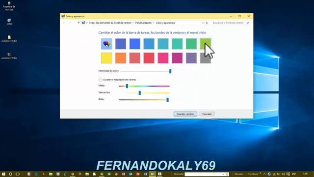 PALETA COLORES WINDOWS 10 (Tema windows 10 y Transparencia) смотреть онлайн