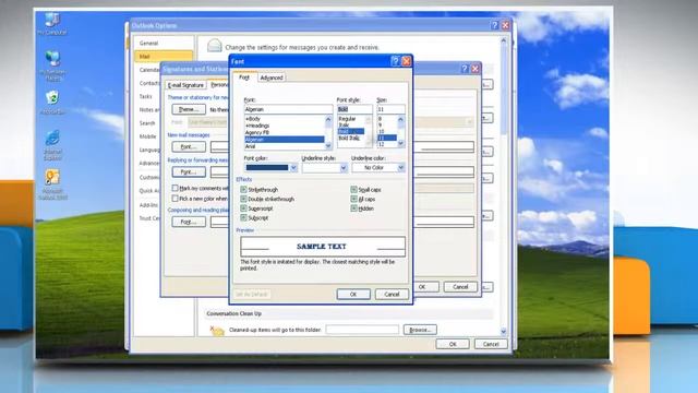 How to Change Default Font in Microsoft® Outlook 2010 on Windows® XP смотреть онлайн