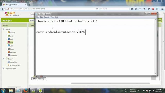 MIT App - How to Create URL Site on Button Click смотреть онлайн