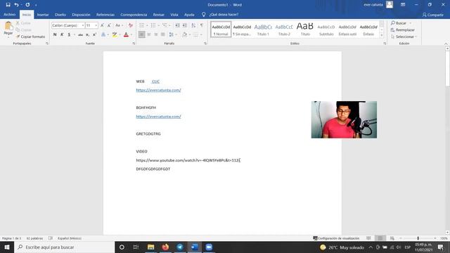 Cómo activar un enlace URL en un documento word 2021 para word y pdf insertar HIPERVINCULOS ENLACES смотреть онлайн