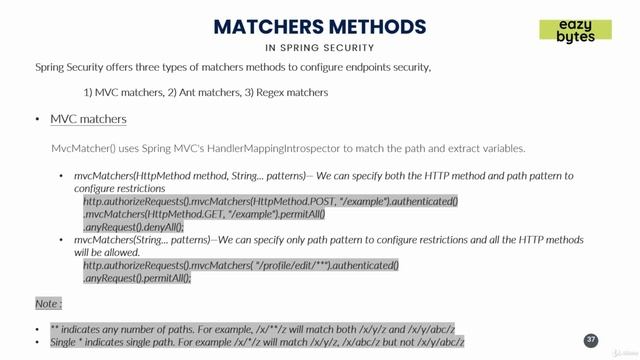 7 Deep dive of Ant, MVC, Regex matchers for applying restrictions on the paths смотреть онлайн