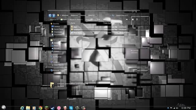 Silver X 7 - Windows 7 Theme смотреть онлайн