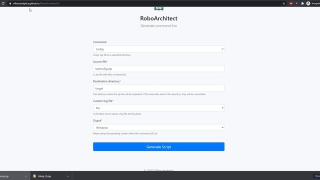 unZipping files from the commandline using RoboArchitect смотреть онлайн