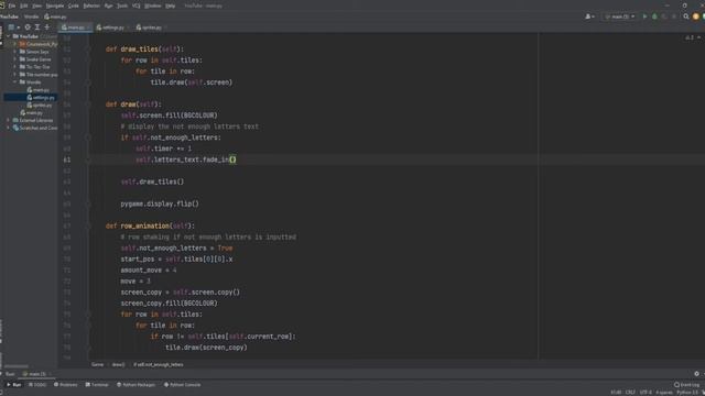 How to make Wordle Game in Pygame - Tutorial for beginners (Part 4) смотреть онлайн