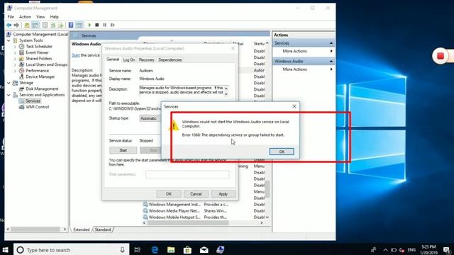 the Audio service is not running||windows10 ||krishna youtuber смотреть онлайн