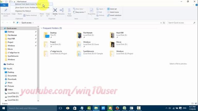 Windows 10 : How to add or remove quick access toolbar in File Explorer смотреть онлайн