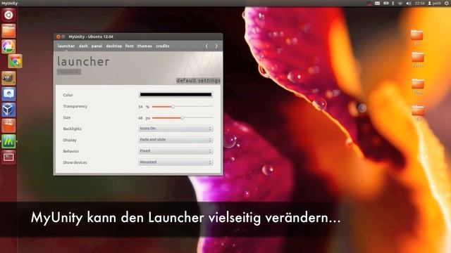 Ubuntu 12.04: Farben & Grösse der Symbolleiste ändern / customize launcher (MyUnity) смотреть онлайн