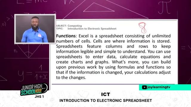 ICT Jhs-1 Introduction to Electronic Spreadsheet 18-05-2022 смотреть онлайн