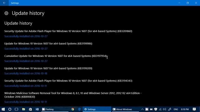 Windows 10 Cumulative updates and security updates October 27th 2016 смотреть онлайн