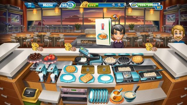 NEW!!! Cooking Fever Sunset Waffles Level 20/ Кухонная Лихорадка Кафе Вафельный рай Уровень 20 смотреть онлайн
