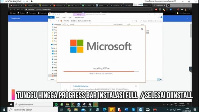 Tutorial Instal Office, Visio dan Project 2016 atau 2019 (sebelum aktivasi via telephone) смотреть онлайн