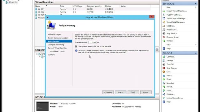 Windows Server 2012 Hyper-V: Creating A Virtual Machine смотреть онлайн