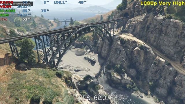 GTA5 Benchmark - FPS Test ''RX 570 - i5 4460'' - 1080p Very High смотреть онлайн