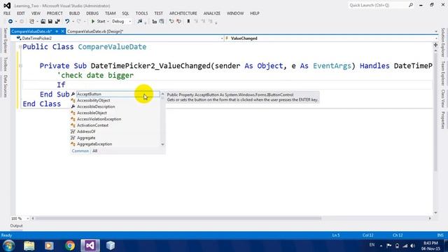 How to Compare DateTimePicker Control in VB NET 2012 смотреть онлайн