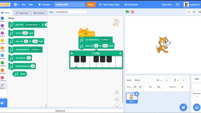 Scratch 3.0 Music Tutorial | Easy | смотреть онлайн
