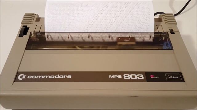 1985 Commodore 64 MPS-803 dot matrix printer смотреть онлайн