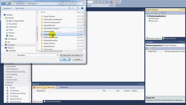 Open existing form in new Visual Basic project. смотреть онлайн