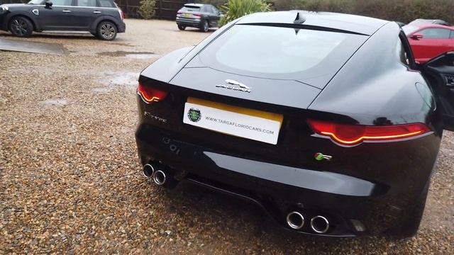 Jaguar F-Type 5.0 Supercharged V8 R 2dr Coupe Auto in Black 2016 смотреть онлайн
