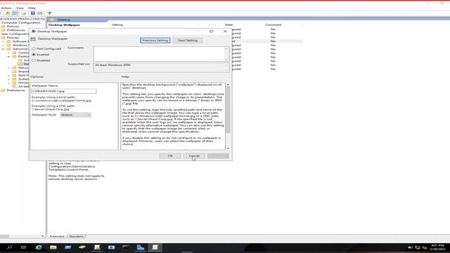 Desktop Wallpaper Through Group Policy For OU Users wWndows Server 2019 смотреть онлайн