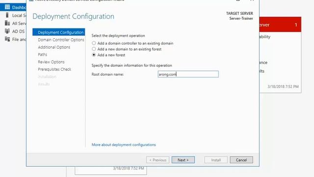 AD DS Installation смотреть онлайн