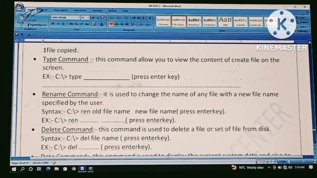 Introduction of MS-DOS#Copy command, Rename command, Delete command,Type command смотреть онлайн