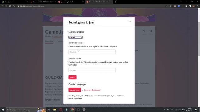 Como subir tu juego a la jam en itch.io смотреть онлайн