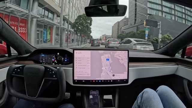 Tesla Full Self-Driving Beta 12.1.2 Drives from Fisherman's Wharf to SFO with 0 Interventions смотреть онлайн