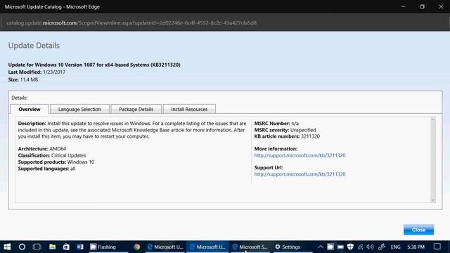Critical Update KB3211320 Mysterious update For Windows 10 January 25th 2017 смотреть онлайн
