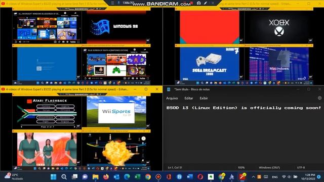 12 videos of Windows Expert's BSOD playing at same time (0.5x for normal speed) смотреть онлайн