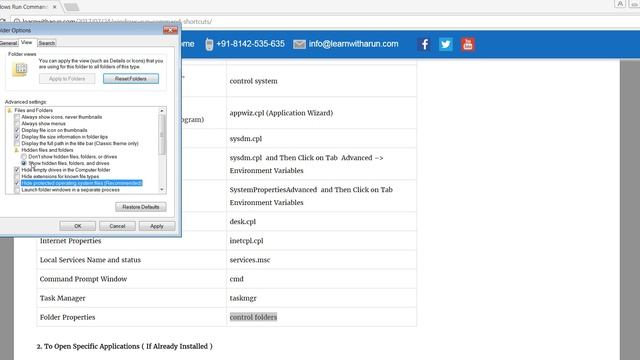 Windows Run Command Keyboard Shortcuts смотреть онлайн
