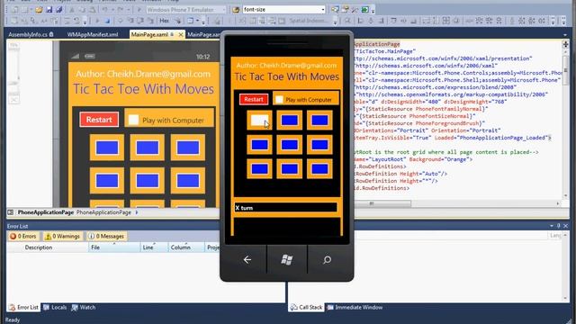 game Tic Tac Toe With Moves Windows Phone смотреть онлайн