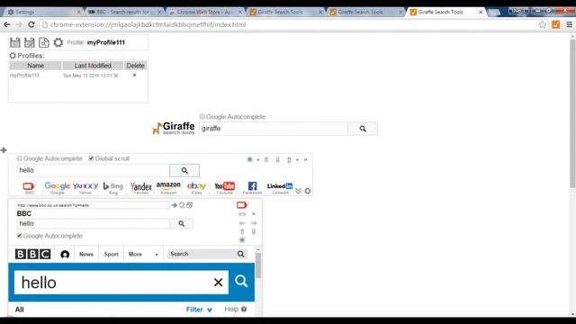 Giraffe search tools. Search multiple search engines at once. смотреть онлайн
