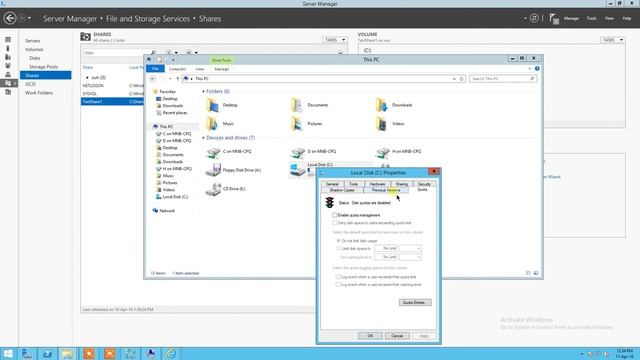 70-410 Enable NTFS qouta Windows Server 2012 R2 смотреть онлайн