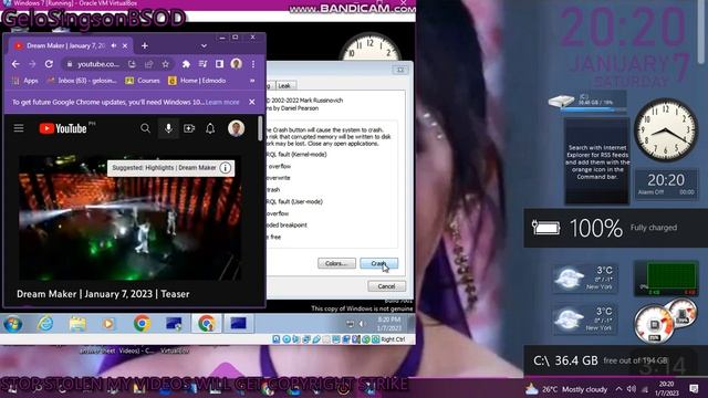 Dream Maker January 7 2023 teaser Has BSOD VM (Windows 7) смотреть онлайн